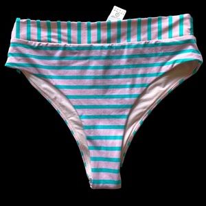 BananaMoon Bikini Bottom Medium Pink Green Yellow